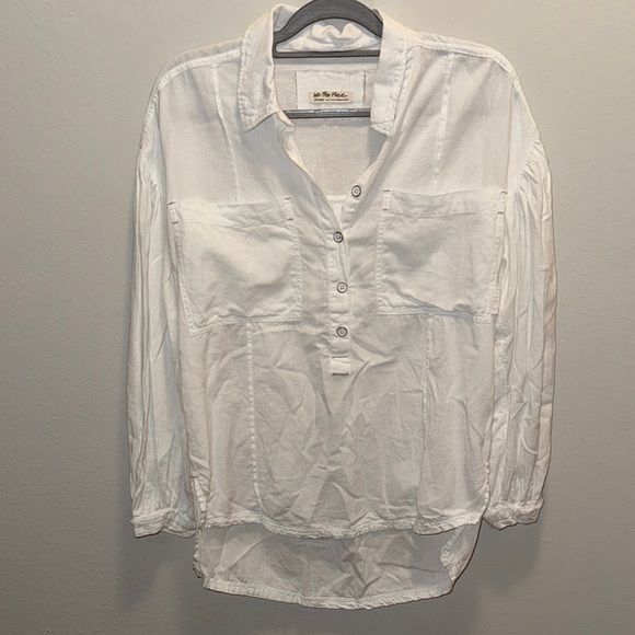 We The Free Tops - We The Free White Button-Down Shirt